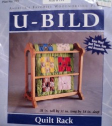799 U-BILD 31''TALL X 31''L X 18'' DEEP QUILT RACK WOODWORK PATTERN